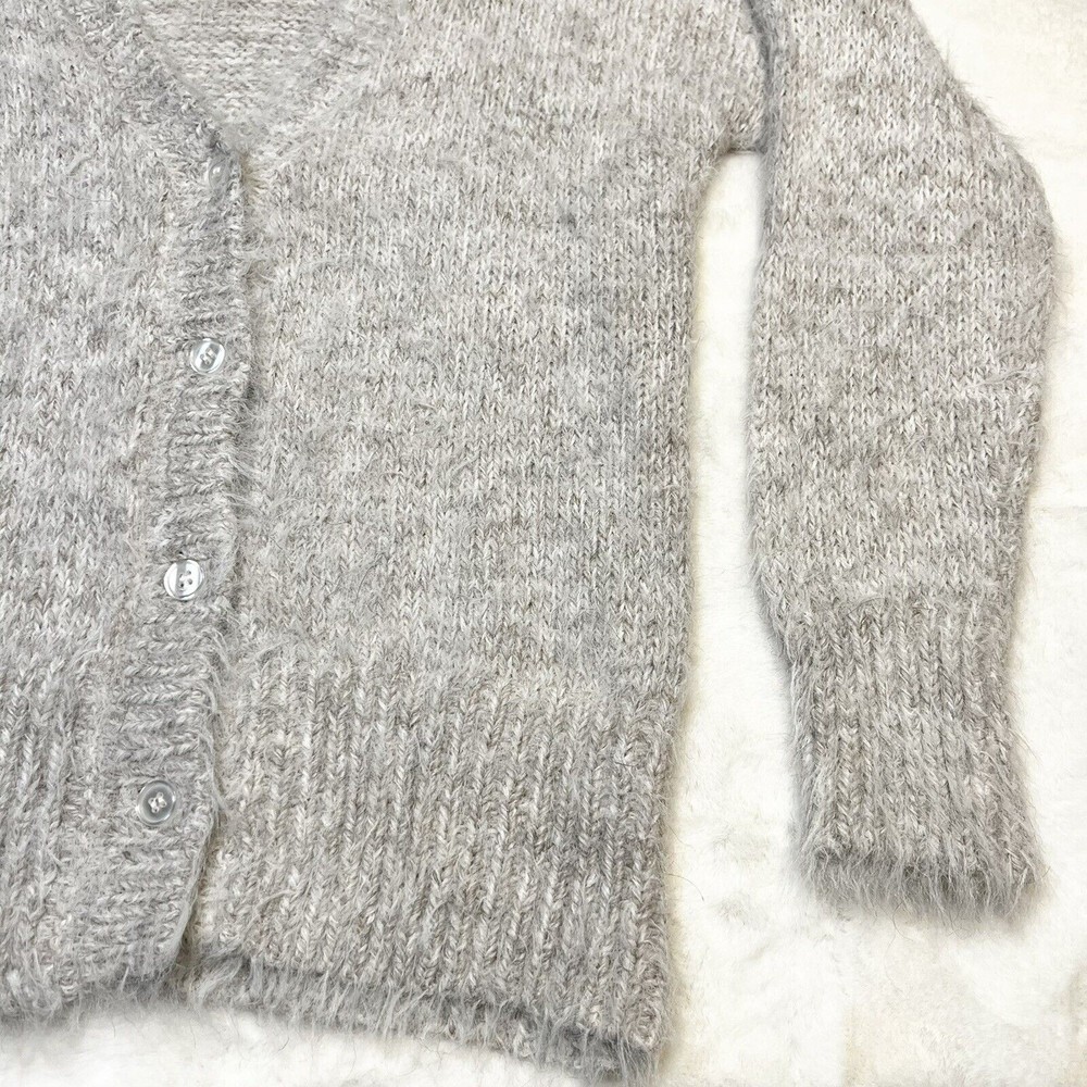 Leith Alpaca Blend Cardigan Eyelash Knit Sz Small - Picture 3 of 10